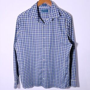 Fairline‎ Regular Cotton Blue And Yellow Button Down Shirt Size M